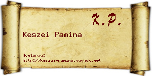 Keszei Pamina névjegykártya